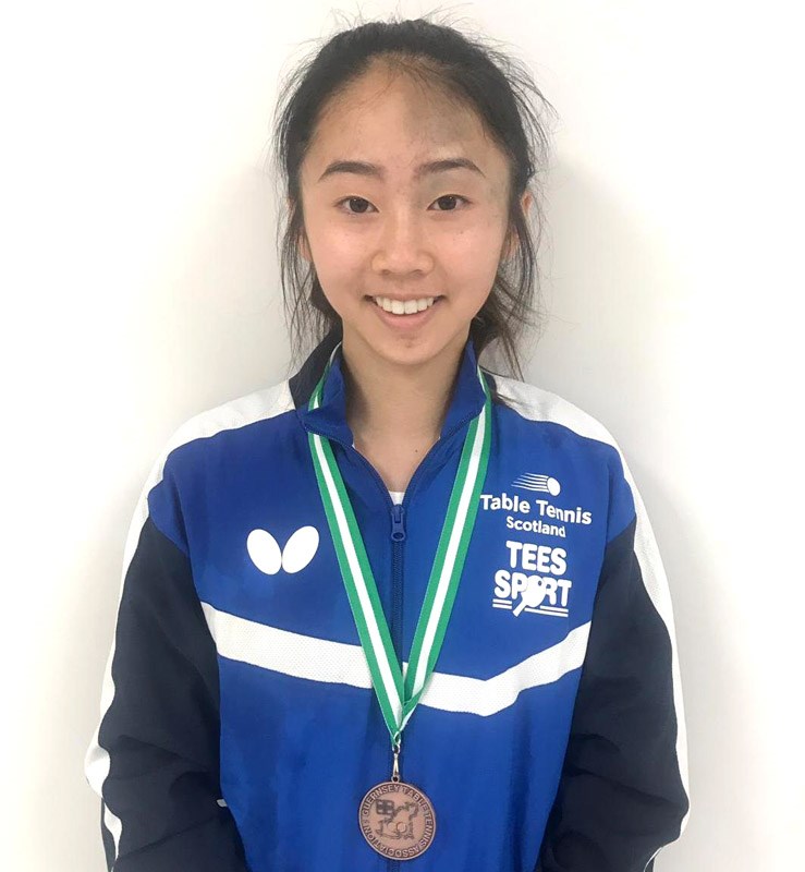 Tessa with her Individual U18 Bronze Medal Guernsey 2019