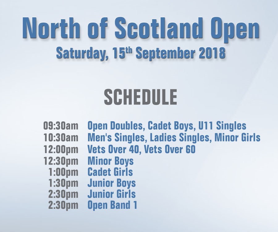 North_of_Scotland_Open_2018_schedule